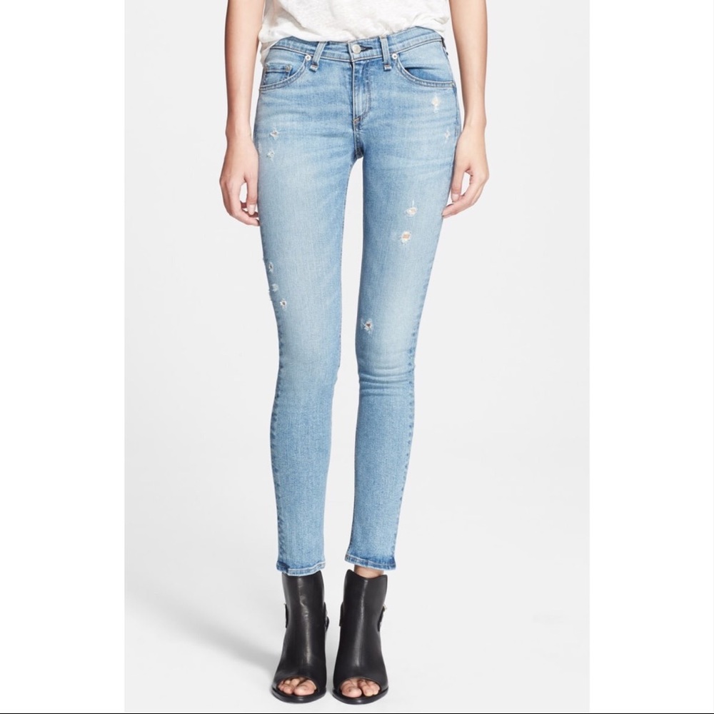 Rag & Bone light wash skinny jeans